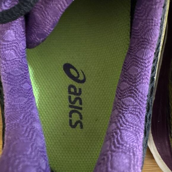 Women's Size 9.5 ASICS Gel Cumulus 17 US Runners Shoes Purple Yellow - Picture 6 of 10